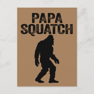 Carte Postale Papa Squatch Drôle Bigfoot - Cadeau de Fête des Pè