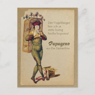 Carte Postale Papageno Zauberflöte Flûte magique CC0839 Mozart