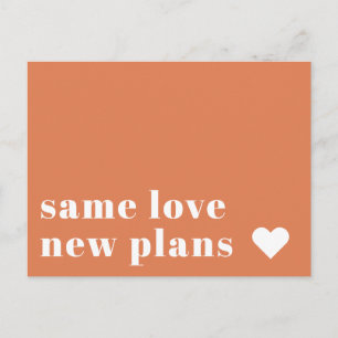 Carte Postale Papaya   Faire-part de report Mariage moderne