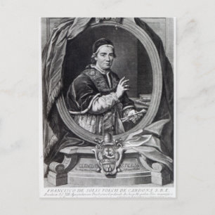 Carte Postale Pape Clément XIV, gravé par Domencio Cunego