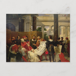 Carte Postale Pape Julius II ordonnant Bramante