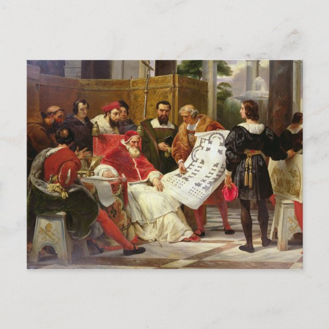 Carte Postale Pape Julius II ordonnant Bramante (Devant)