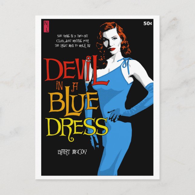 Carte postale Paperback : Devil Dans Une Robe Bleu (Devant)