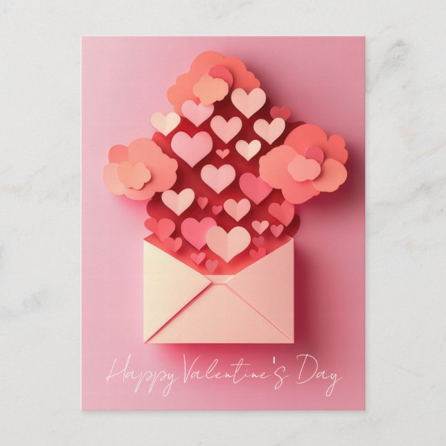 Carte Postale Papercut Hearts La Saint Valentin (Devant)