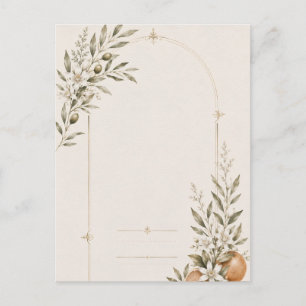 Carte Postale Papeterie de mariage romantique au vignoble 