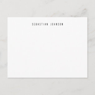 Carte Postale Papeterie Personnalisée Minimaliste Moderne avec N