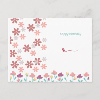 Carte Postale Papier à lettres élégant avec fleurs de cerisier e