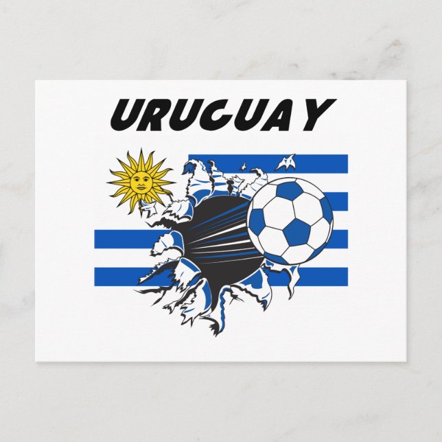 Carte Postale Papier à lettres Football Uruguay (Devant)