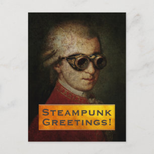 Carte Postale Papier à lettres Mozart Steampunk personnalisé