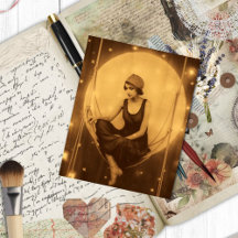 Papier Céline Lune fille, photo Vintage âge Jazz