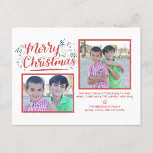 Carte postale Papier de Noël d'hiver