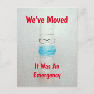 Carte Postale Papier de toilette amusant Nous avons déménagé Nou