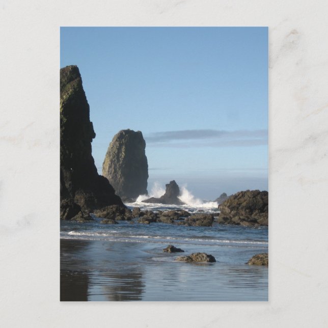 Carte Postale Papier d'emballage Cannon Beach et Haystack Rock (Devant)