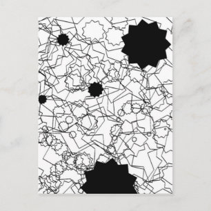 Carte Postale Papier dessin abstrait de conception de trait de c