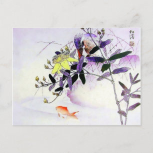 Carte Postale Papier japonais Goldfish Kingfisher