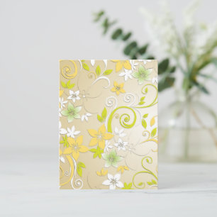 Carte Postale Papier mural à fleurs 3