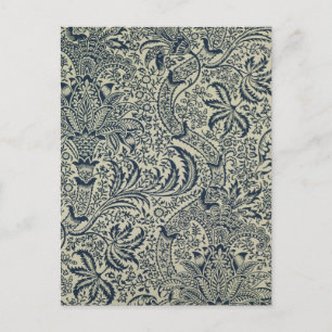 Carte Postale Papier peint avec style marine bleu algue