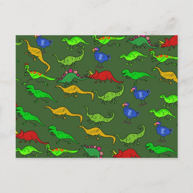 Carte Postale Papier peint Dino (Devant)