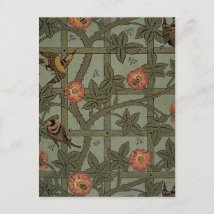 Carte Postale Papier peint en treillis de William Morris