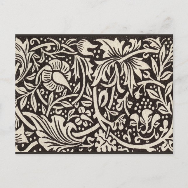 Carte Postale Papier peint floral Narcisse William Morris (Devant)