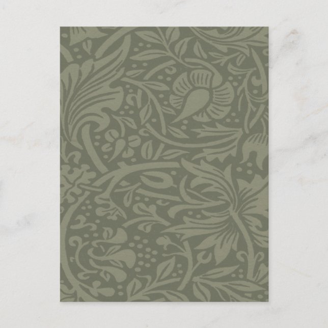 Carte Postale Papier peint floral Narcisse William Morris (Devant)