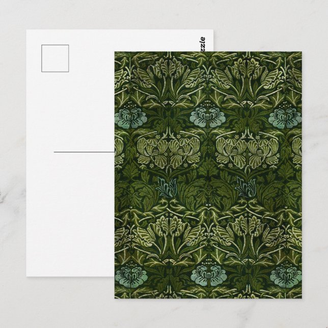 Carte Postale Papier peint Grande Tulipe Rose de William Morris  (Devant / Derrière)