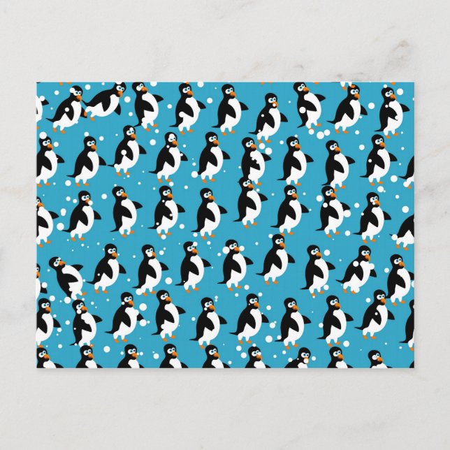 Carte Postale Papier peint Penguin (Devant)