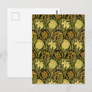 Carte Postale Papier peint Tulipe et Lys vert de William Morris