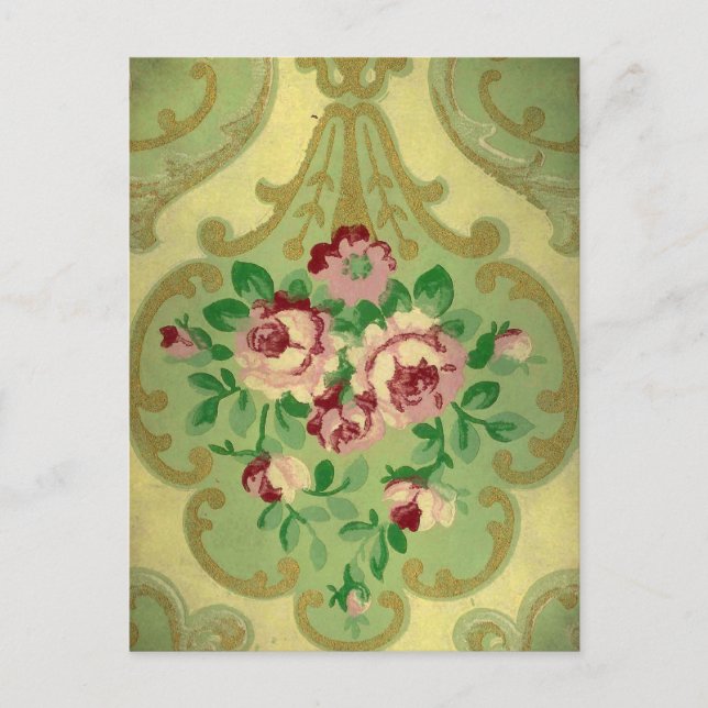 Carte Postale Papier peint vintage (Devant)