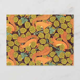 Carte postale Papier peint Vintage écureuil