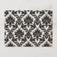Papier peint vintage noir et blanc Damas