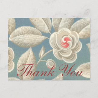 Carte Postale Papier peint vintage Rose à l'œil rose