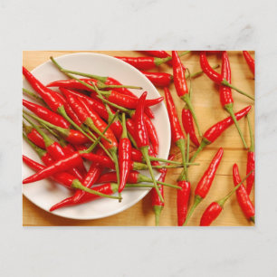 Carte postale papier piment rouge