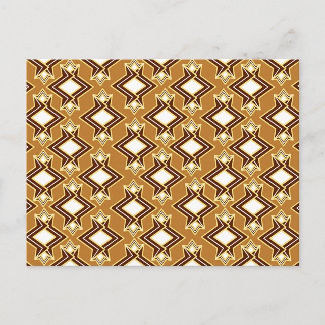 Carte Postale Papiers peints Art Déco, brun et beige (Devant)