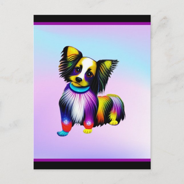 Carte Postale Papillion Pop Art Pastel (Devant)