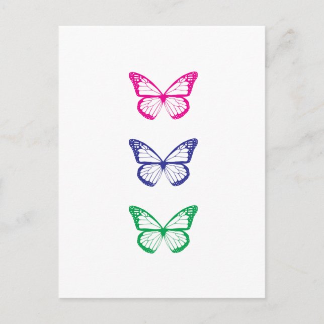 Carte postale papillon (Devant)