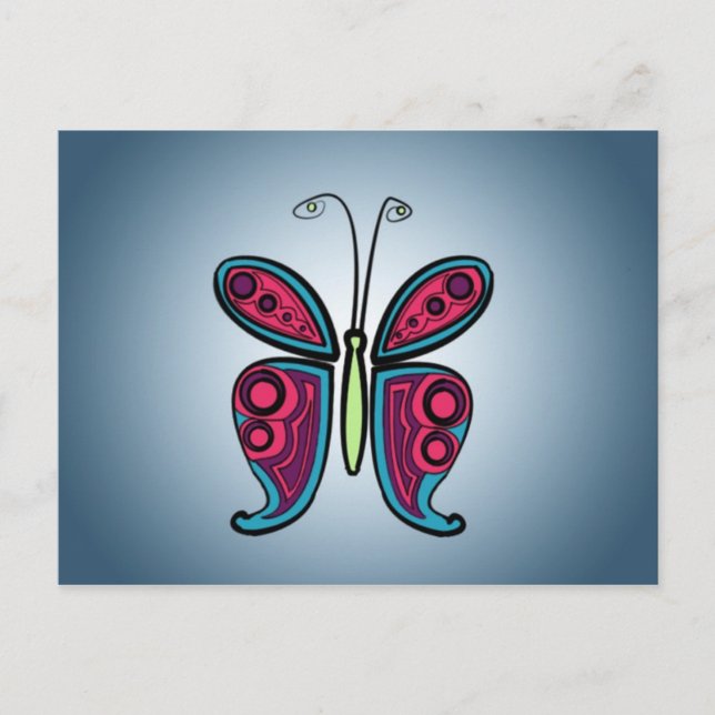 Carte Postale papillon (Devant)