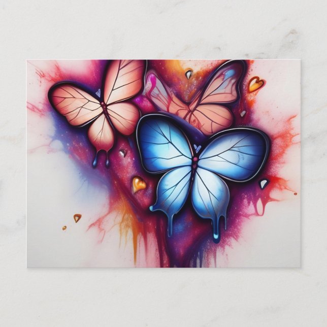 Carte Postale Papillon (Devant)