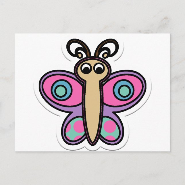 Carte Postale papillon (Devant)