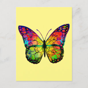 CARTE POSTALE PAPILLON ABSTRAIT