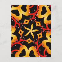 Carte postale papillon abstrait