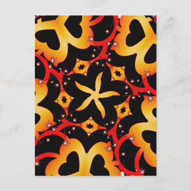 Carte postale papillon abstrait (Devant)