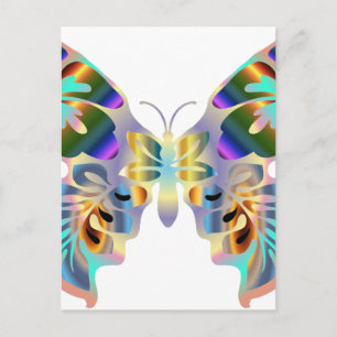 Carte Postale Papillon Abstrait