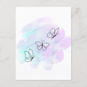 Carte Postale Papillon aquarelle