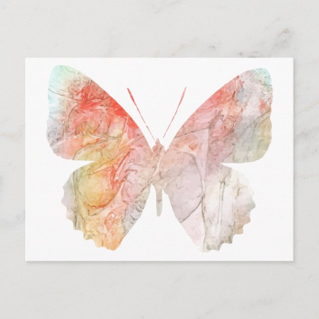 Carte Postale Papillon aquarelle 2 (Devant)