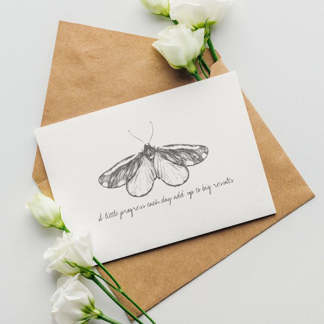Carte Postale Papillon aquarelle vintage Monarch (Monarch Vintage Watercolor Butterfly Postcard)