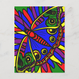 Carte postale Papillon Art numérique en verre