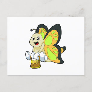 Carte Postale Papillon au miel