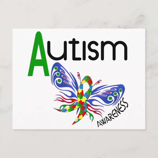 Carte Postale Papillon AUTISM 3.1 (Devant)