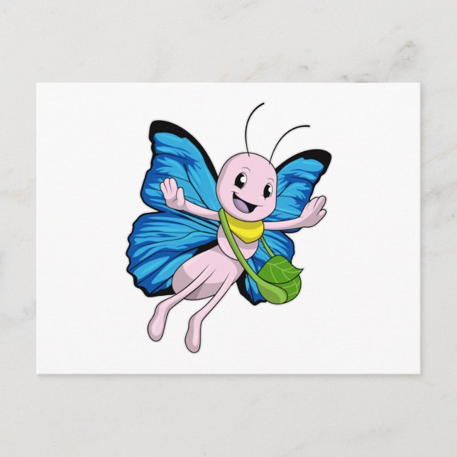 Carte Postale Papillon avec Sac à main (Devant)